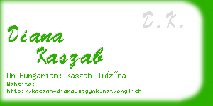 diana kaszab business card